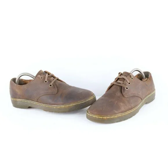 Vintage Dr Martens Mens Size 9 Distressed Chunky Leather Oxfords Shoes Brown Dr. Martens Brown Vintage Shoes for Men for sale - eBay main image 4